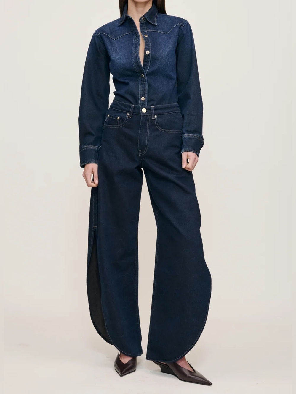 Dl1961 barrel rori Dark Indigo Wide-Leg Jeans citizens of humanity agolde mother